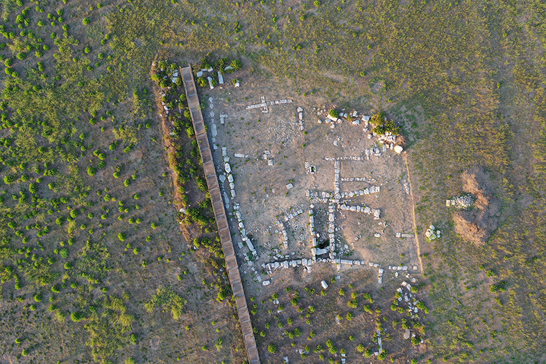 Area archeologica - ripresa da drone